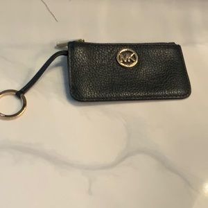 NWOT Michael Kors key ring with small zipper pouch ( 3 in by 5 in )